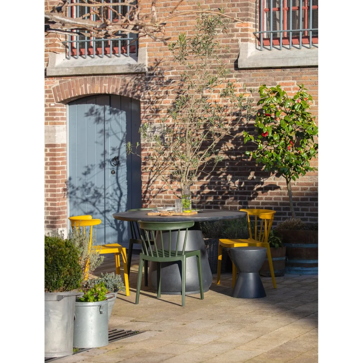Dover kruk betonlook antraciet 45xo35 cm