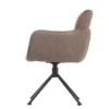Draaistoel Cristiano stof taupe