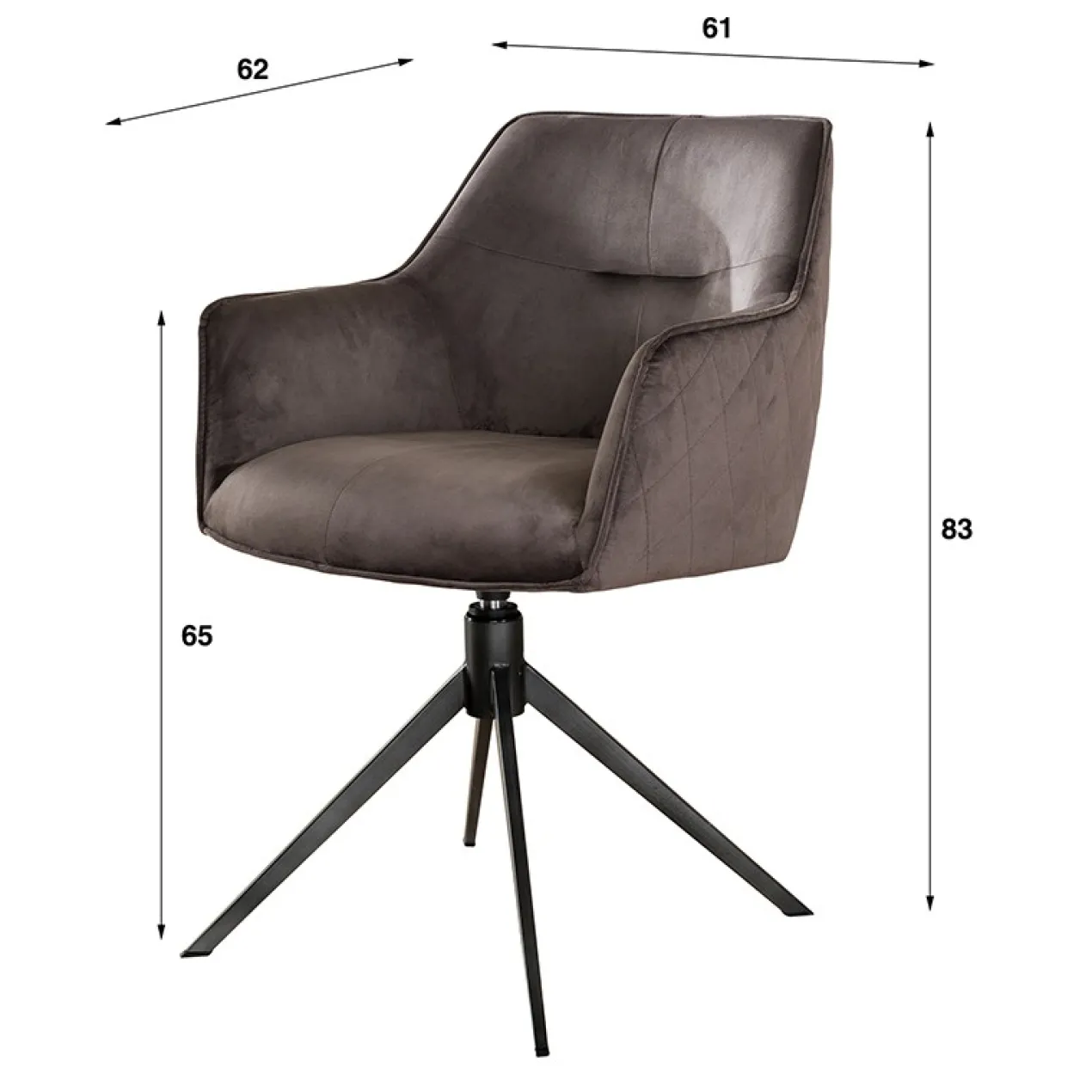 Draaistoel Dune Gemêleerd Taupe