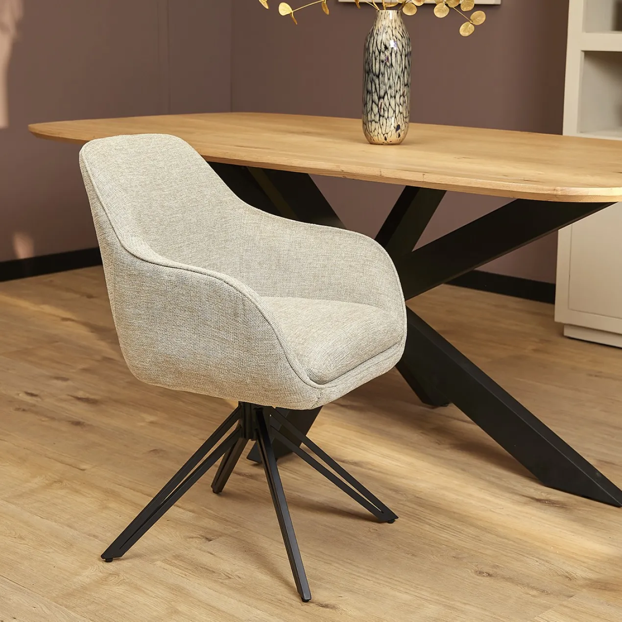 Draaistoel Luna Beige