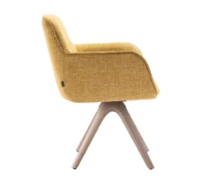 Draaistoel Tracy wooden geel