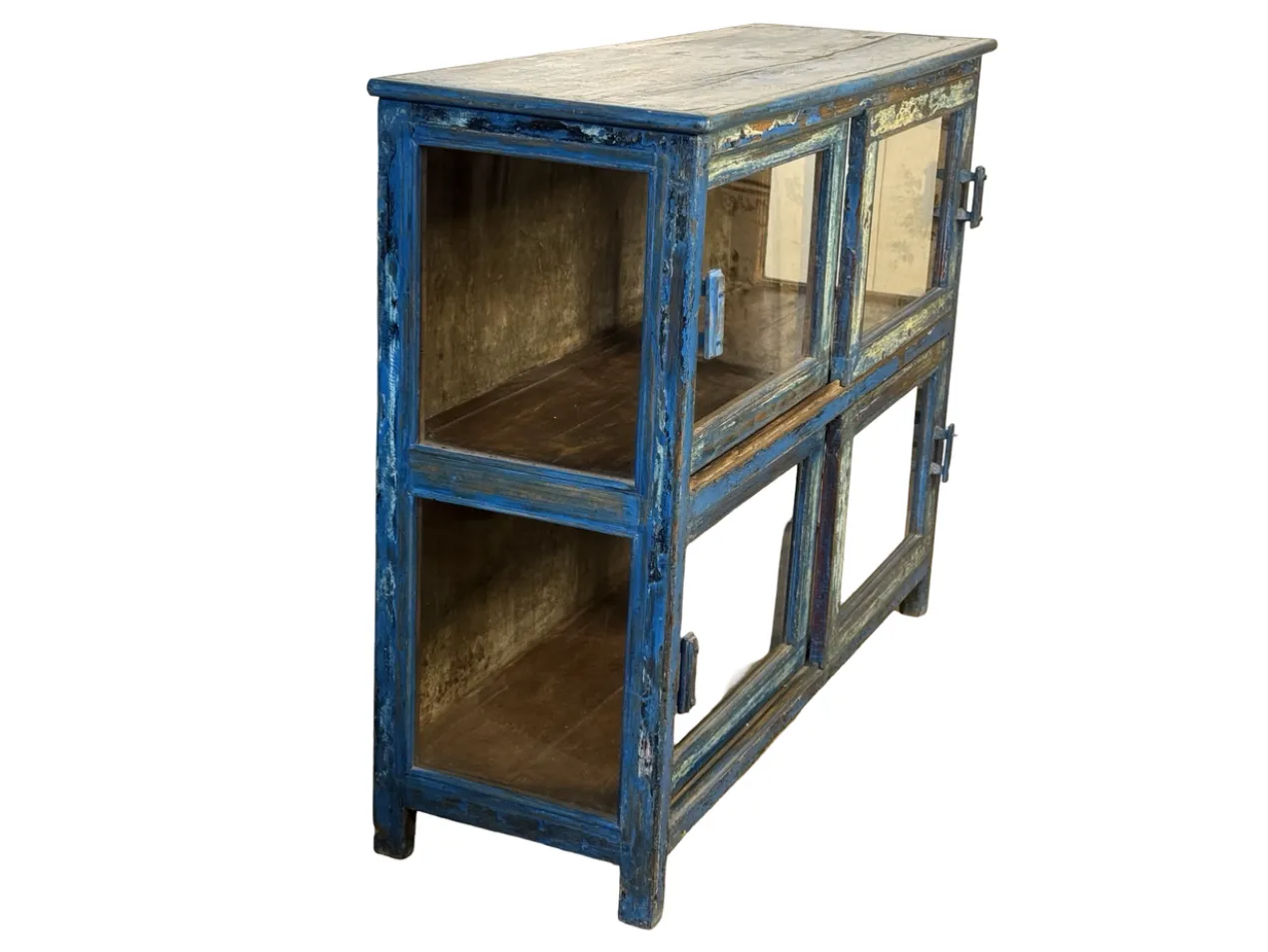 Dressoir 2 deuren blauw origieel