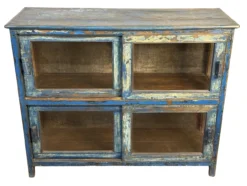 Dressoir 2 deuren blauw origieel