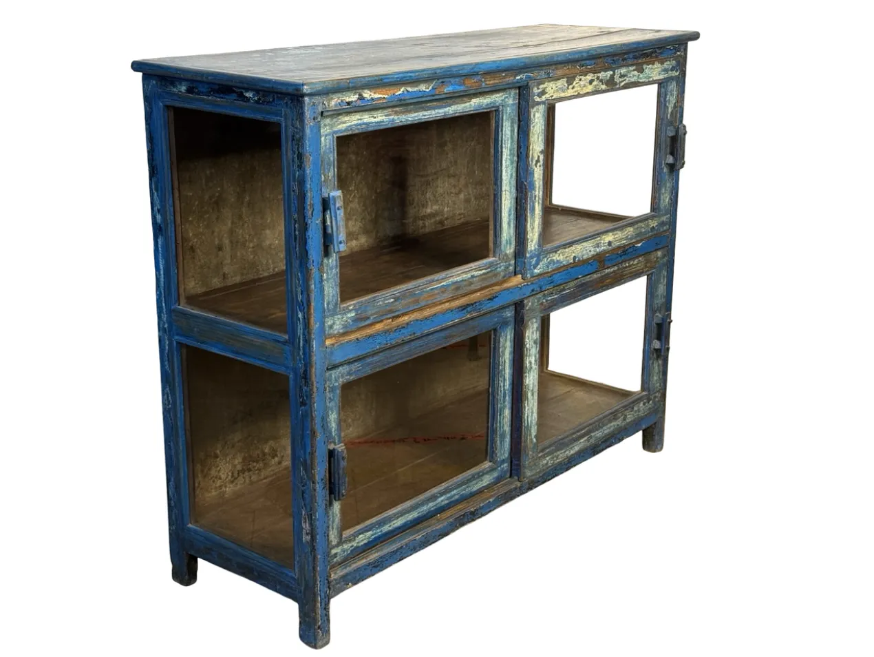 Dressoir 2 deuren blauw origieel