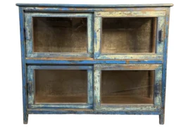 Dressoir 2 deuren blauw origieel