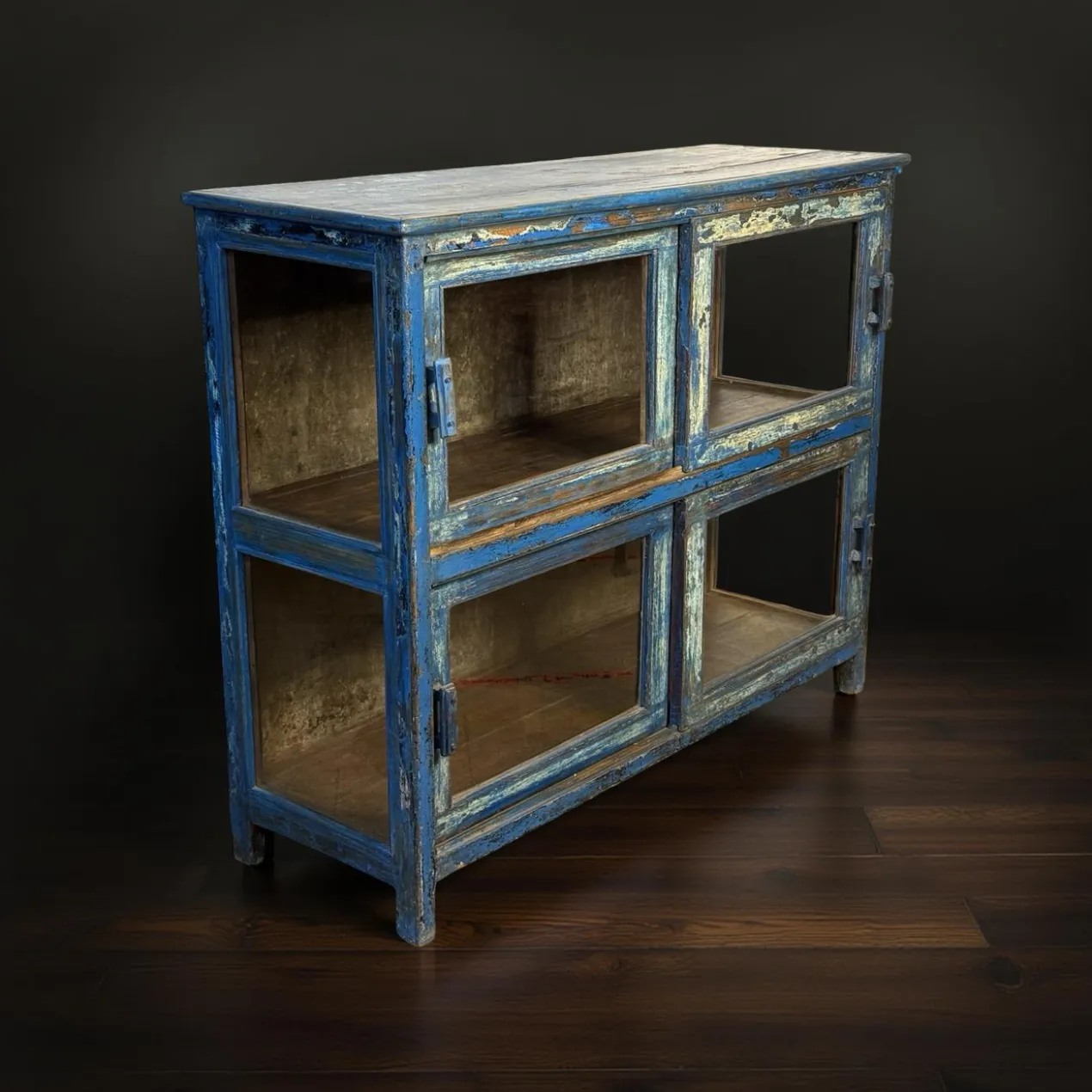 Dressoir 2 deuren blauw origieel