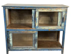 Dressoir 2 deuren blauw origieel