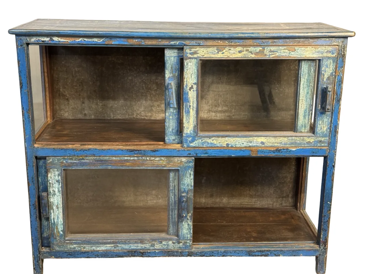 Dressoir 2 deuren blauw origieel