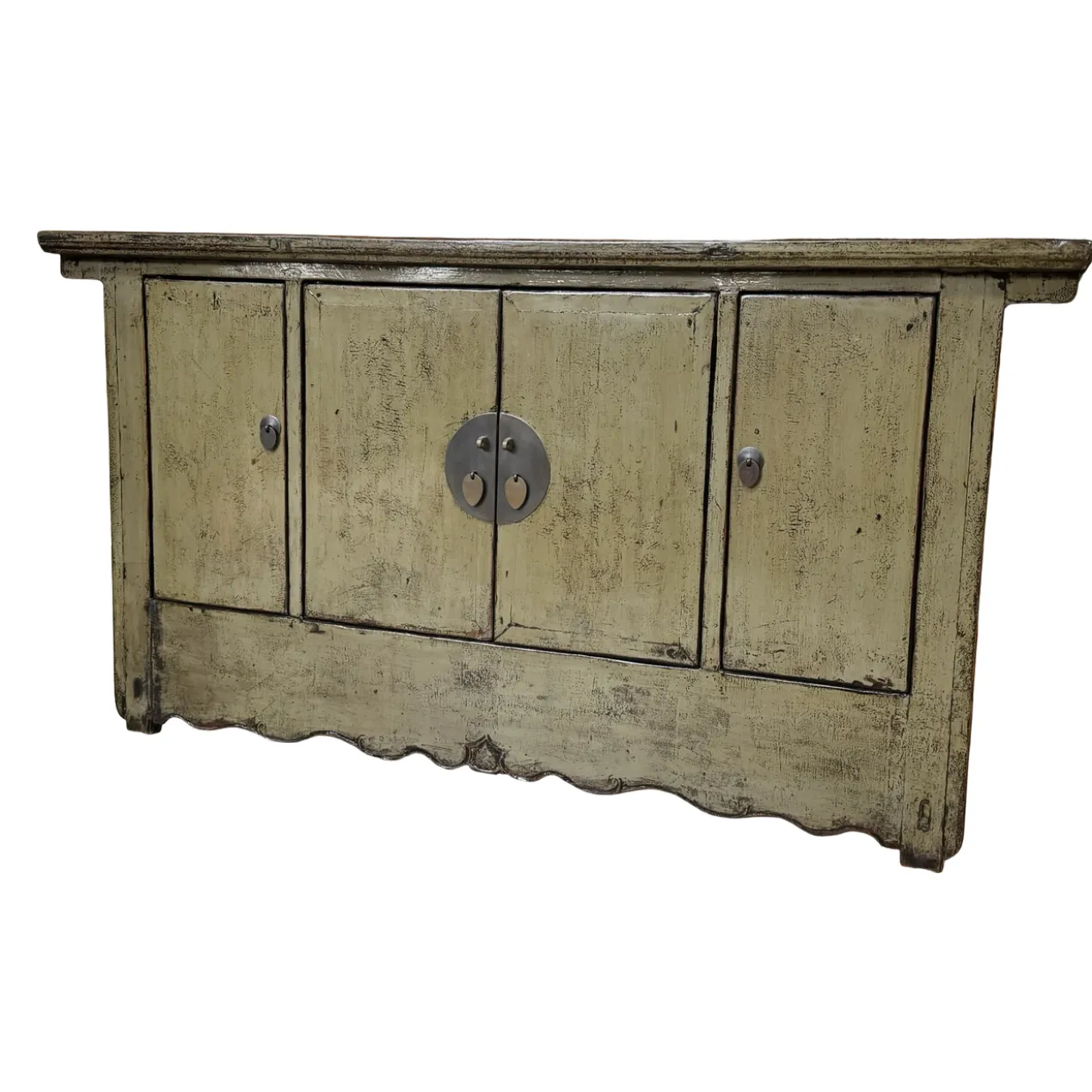 Dressoir 4deur grijs/groen uniek lak