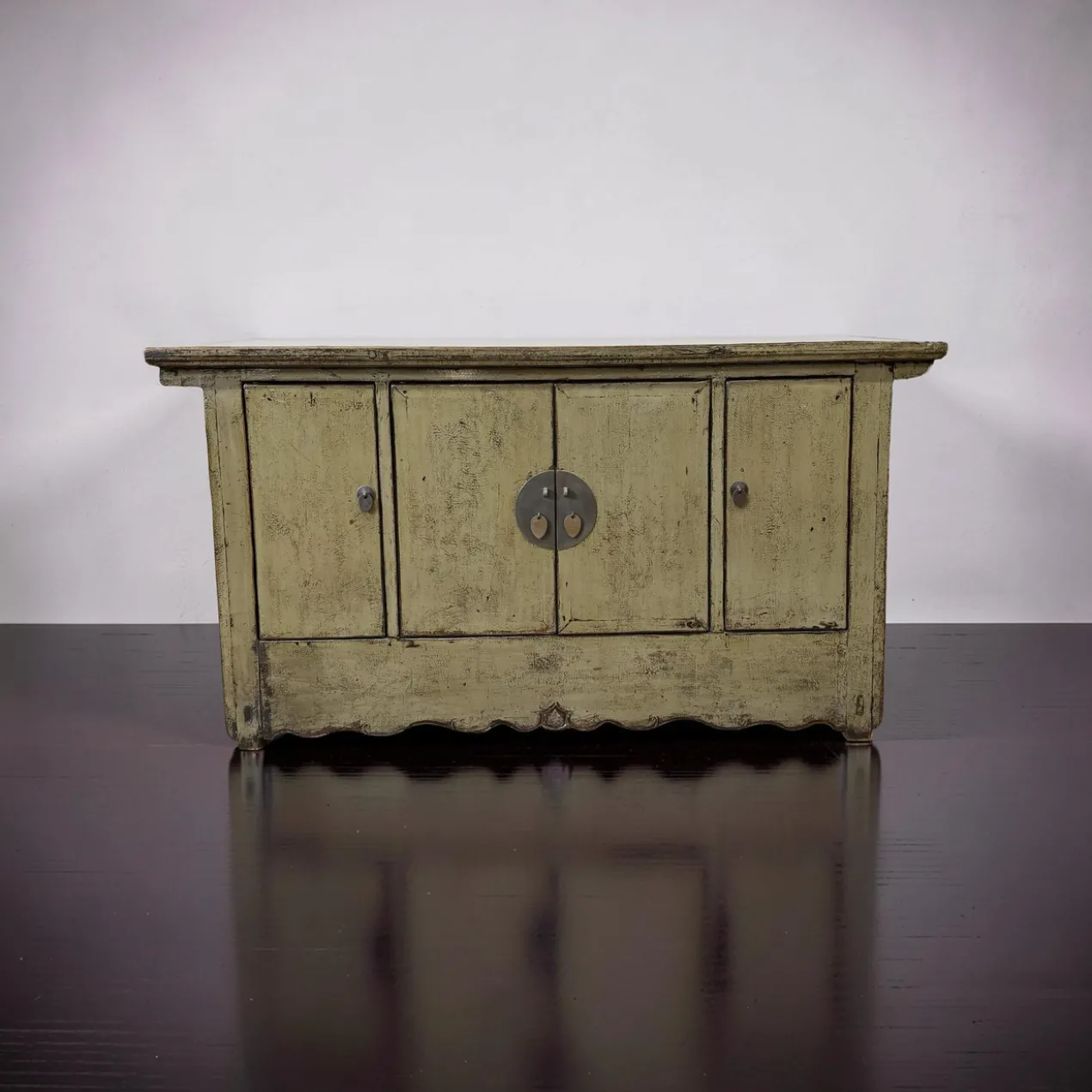 Dressoir 4deur grijs/groen uniek lak