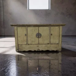 Dressoir 4deur grijs/groen uniek lak