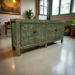 Dressoir 4deur groen uniek