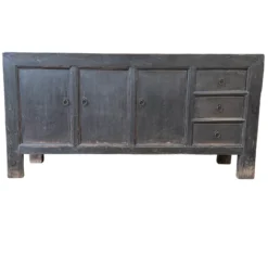 Dressoir 3deur 3la zwart/finish uniek