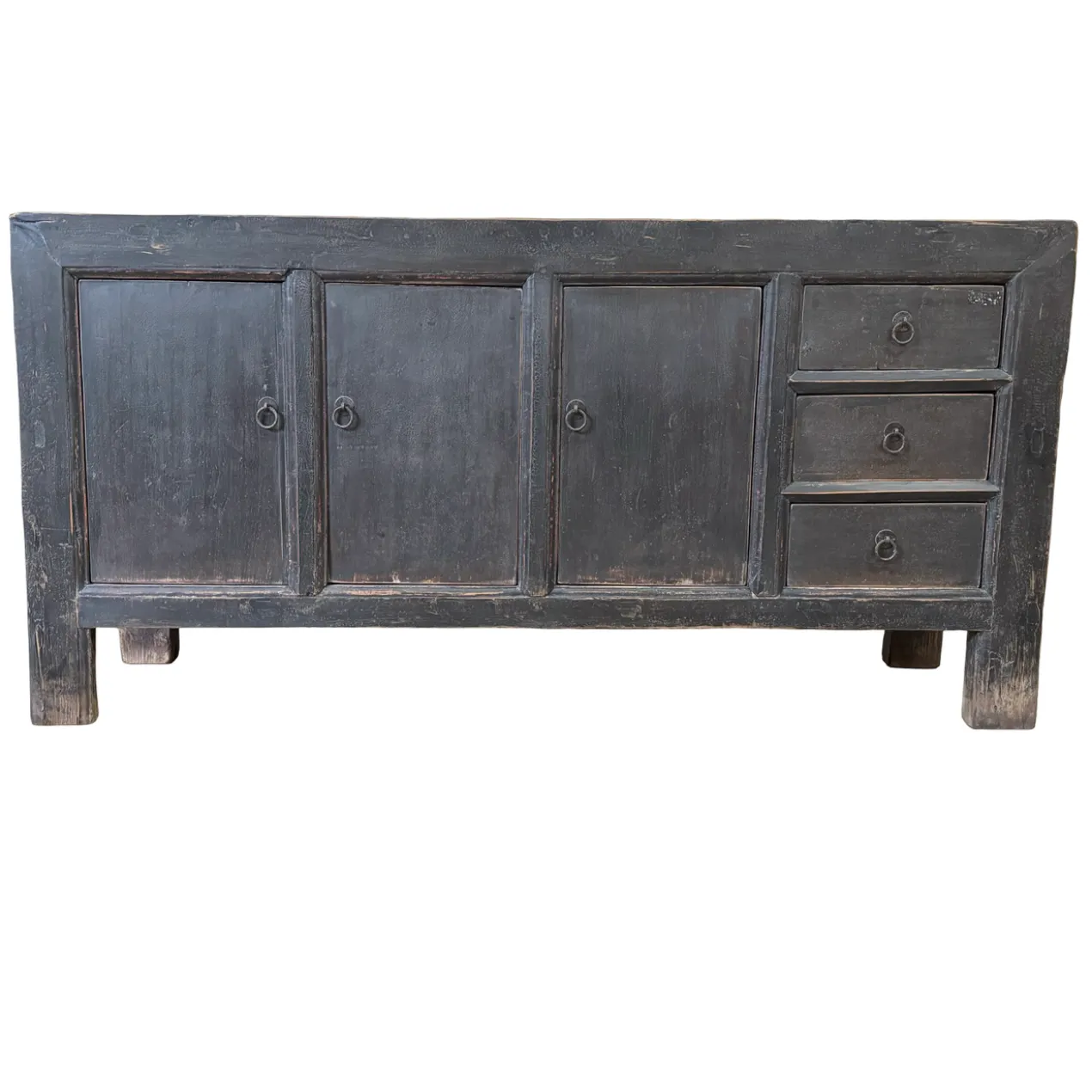 Dressoir 3deur 3la zwart/finish uniek