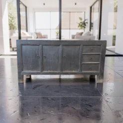 Dressoir 3deur 3la zwart/finish uniek