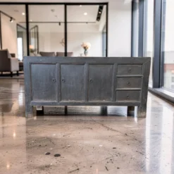 Dressoir 3deur 3la zwart/finish uniek