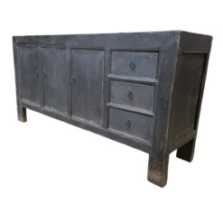 Dressoir 3deur 3la zwart/finish uniek