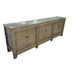 Dressoir 6 deur olijf/groen lak uniek