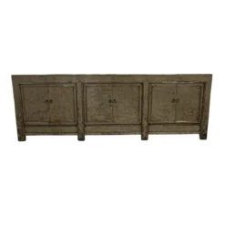 Dressoir 6 deur olijf/groen lak uniek