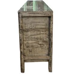 Dressoir 6 deur olijf/groen lak uniek