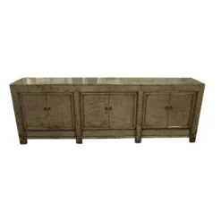 Dressoir 6 deur olijf/groen lak uniek