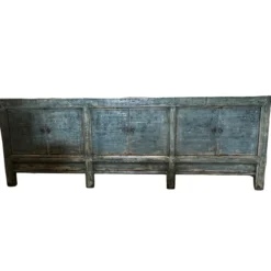 Dressoir 6 deurs blauw glans uniek lak