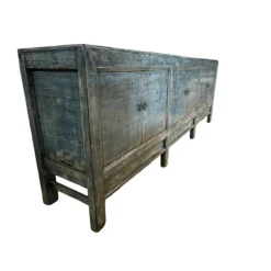 Dressoir 6 deurs blauw glans uniek lak