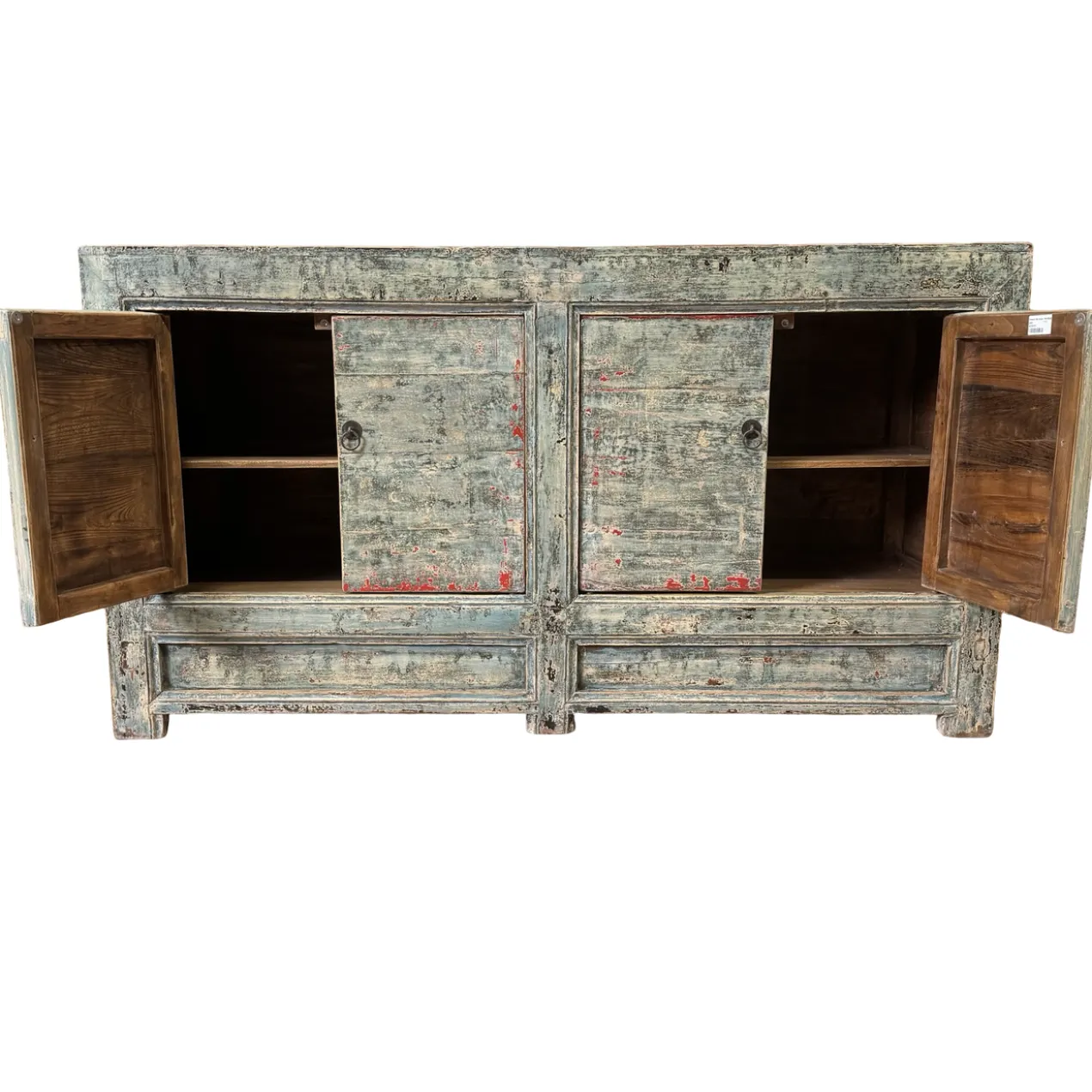 Dressoir 4 deurs blauw uniek