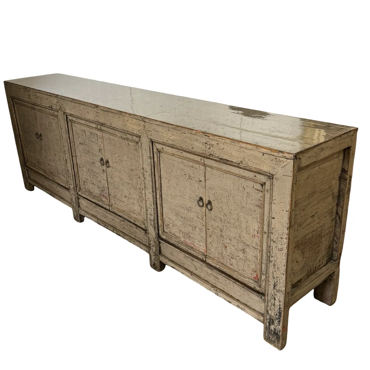 Dressoir 6 deurs olijf/groen uniek