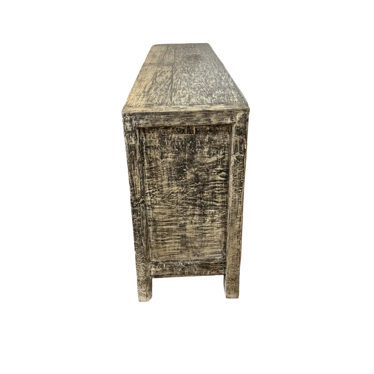 Dressoir 4 deurs Zwart wit finish uniek