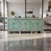 Dressoir 6deur turquoise uniek