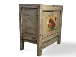 Dressoir 2 deur uniek bloem beschilderd