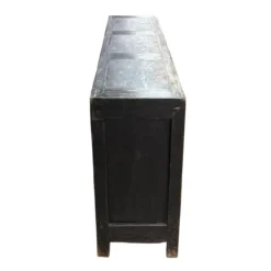 Dressoir 6dr zwart/beschilderd uniek