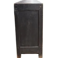 Dressoir 6dr zwart/beschilderd uniek