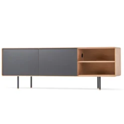 Dressoir Fina sideboard 180cm zwart