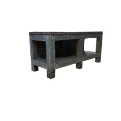 Dressoir grijs met authentieke nagelrand