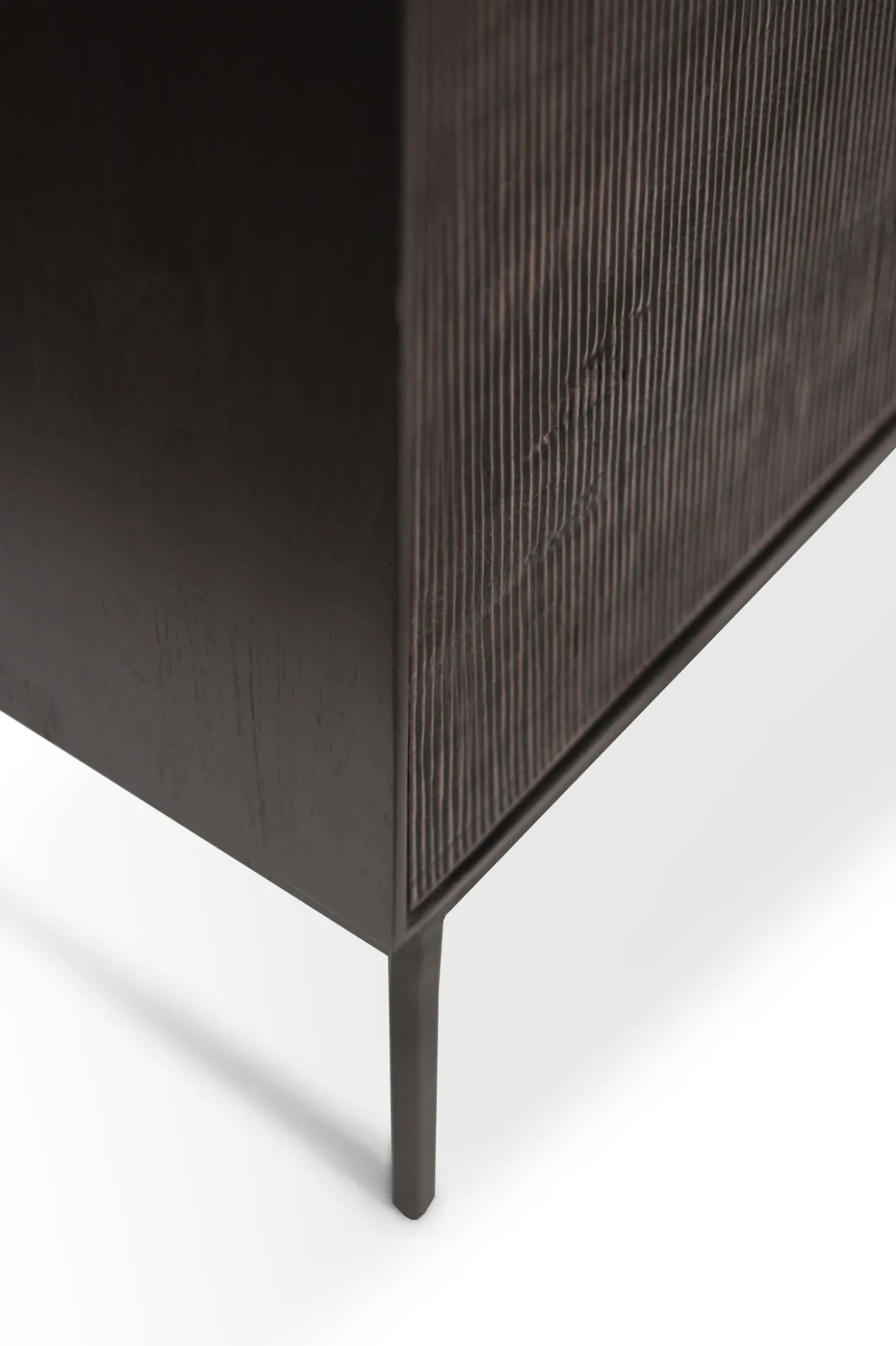 Dressoir Grooves zwart/bruin 152 cm