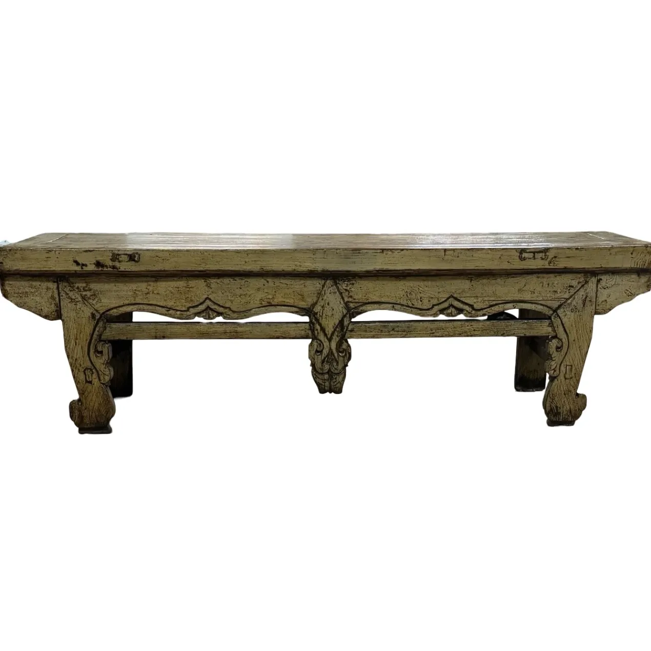 Dressoir laag creme/geel uniek