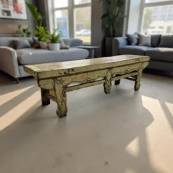 Dressoir laag creme/geel uniek