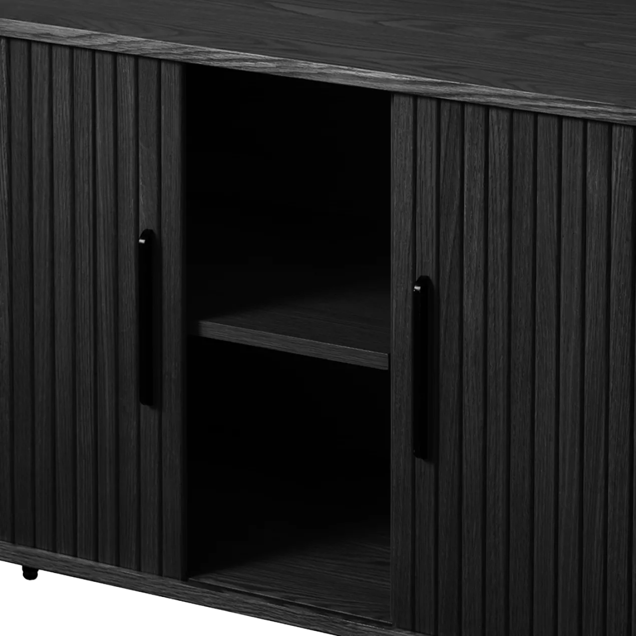 Dressoir Lenn hout Zwart eiken