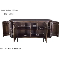 Dressoir Nairo 170 cm walnut