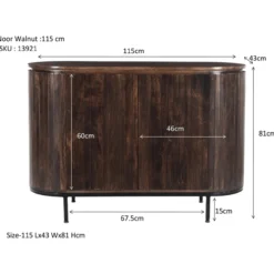 Dressoir Nairo 115 cm walnut