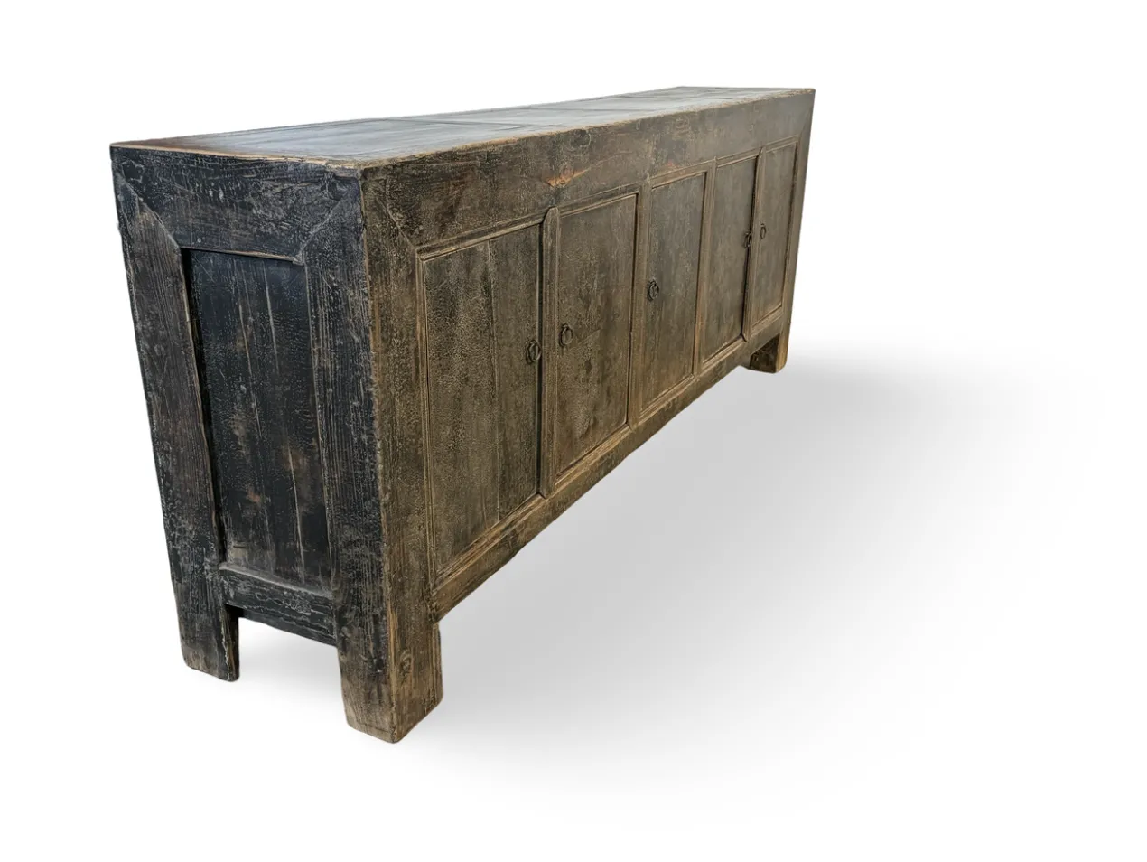 Dressoir naturel zwart 5 deur uniek