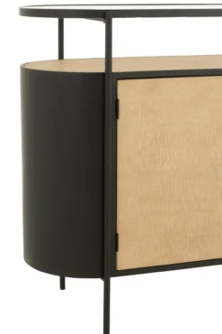 Dressoir Ovy Iron naturel/zwart