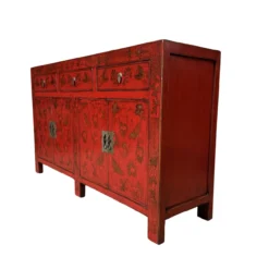 Dressoir rood beschilderd uniek