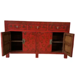 Dressoir rood beschilderd uniek