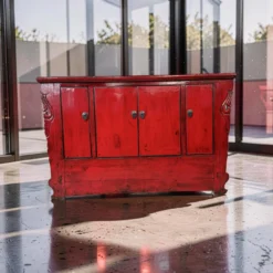 Dressoir rood Shanxi uniek