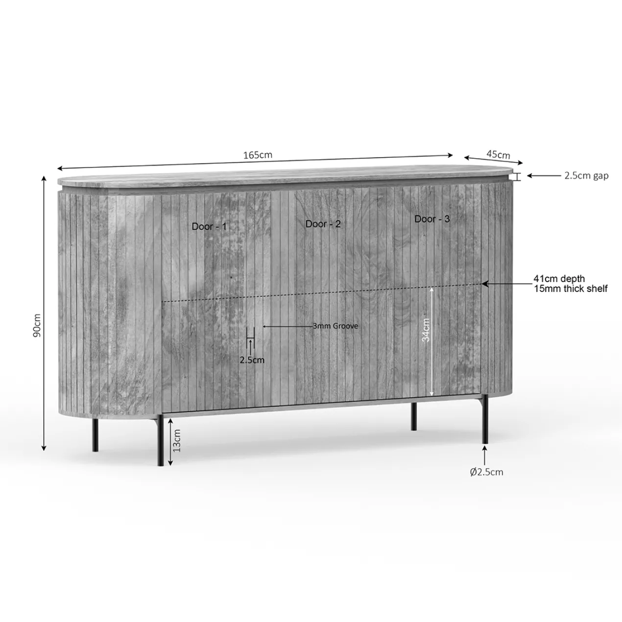 Dressoir Sol 165 cm