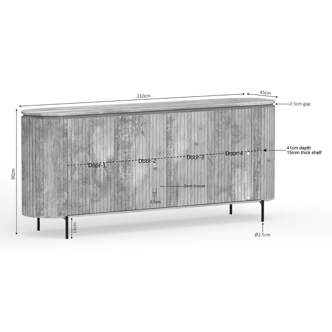 Dressoir Sol 210 cm