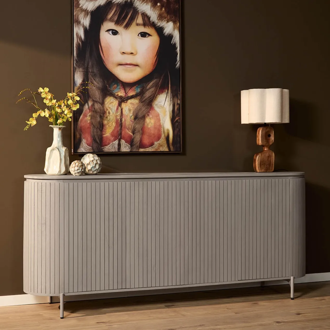 Dressoir Sol Taupe 210 cm